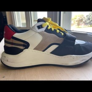 Burberry Nylon Suede Vinatge Check Sneakers